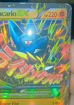 Pokemon TCG M Lucario EX Holo Card 55/111 XY-Furious Fists - Image 3