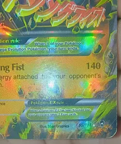 Pokemon TCG M Lucario EX Holo Card 55/111 XY-Furious Fists - Image 4