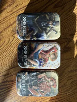 One Piece Card Game Vol.2 Mini Tin Set (3 Artwork Tins) - Brand New / Sealed - Image 1