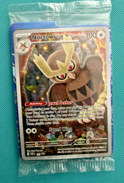 Noctowl SVP 141 Stellar Crown ETB Sealed Promo Pokemon Card; Near Mint - Image 1