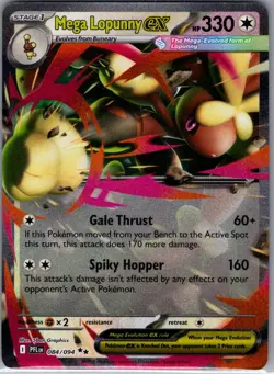 Mega Lopunny ex - 084/094 ME02: Phantasmal Flames - Pokemon Card - NM - Image 1