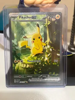 Pokemon Pikachu EX Holo Rare 200 HP Thunderbolt 276/217 ASC EN Card - Image 1