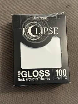 100 ULTRA PRO ECLIPSE GLOSS ARCTIC WHITE DECK PROTECTORS Standard Card Sleeves - Image 1