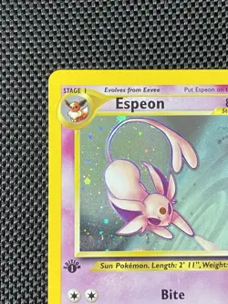 Espeon 1/75 Neo Discovery 1st Edition Holo Pokemon Card LP/NM - Image 2