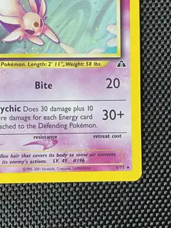Espeon 1/75 Neo Discovery 1st Edition Holo Pokemon Card LP/NM - Image 4