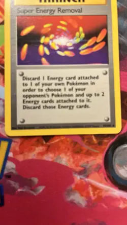 Pokemon TCG Super Energy Removal Trainer Card Base Set 79/102 Unlimited Rare - Image 3