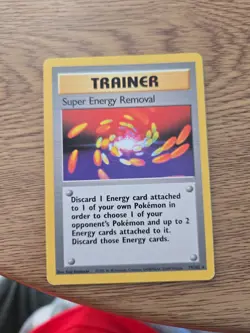 Pokemon TCG Super Energy Removal Trainer Card Base Set 79/102 Unlimited Rare LP - Image 1