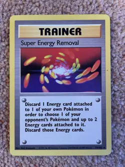 Pokemon TCG Super Energy Removal Trainer Card Base Set 79/102 Unlimited Rare - Image 1