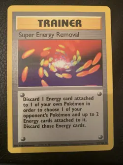 Pokemon TCG Super Energy Removal Trainer Card Base Set 79/102 Unlimited Rare - Image 1