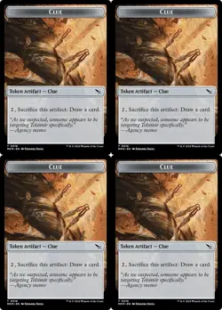 CLUE TOKEN (#16) x4 mtg NM Murders at Karlov Manor - Image 1