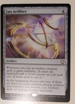 Lux Artillery. Phyrexia: All Will Be One. Commander. Near Mint. Free Shipping - Image 1