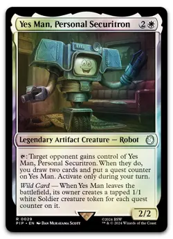 Yes Man, Personal Securitron #29 (Foil) (NM) Fallout PIP Magic MTG - Image 1