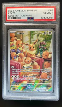 2024 Pokemon Twilight Masquerade Eevee #188/167 PSA 10 - Image 1