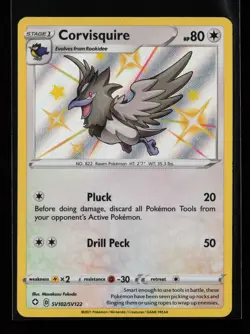 Corvisquire SV102/SV122 Shiny Holo Rare Shining Fates: Shiny Vault Pokemon Card - Image 1