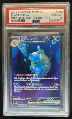 2023 Pokemon SV 151 Blastoise ex #200/165 PSA 10 - Image 1
