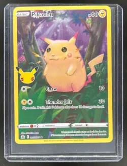 2021 Pokemon SWSH Celebrations Pikachu Holo Rare #005/025 - Image 1