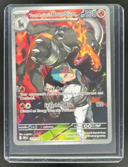 2025 Pokemon Destined Rivals Team Rocket's Houndoom Illustration Rare #191/182 - Image 1