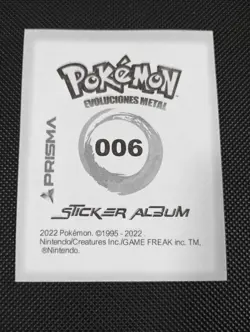2022 POKEMON Prizma Sticker #006 Charizard Gold Star Holo Peru US Seller - Image 2