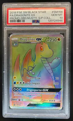 2016-19 Pokemon SM Black Star Promos Dragonite #SM156 PSA 10 - Image 1