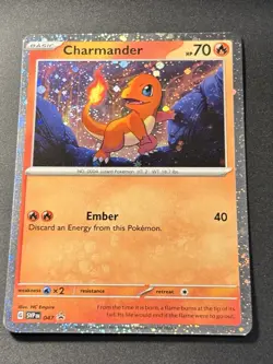 Pokemon TCG Charmander 047 Cosmos Holo Black Star Promo NM Double Swirl - Image 1