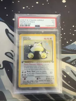 Pokemon Snorlax Jungle Holo Rare 1st Edition PSA 5 Italian 2000 11/64 - Image 1