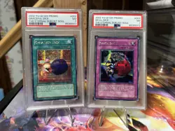 2002 Yugioh EDS-002 EDS-003 Graceful Dice Skull Dice PSA 7 - Image 1