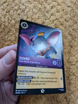 Disney Lorcana Dumbo Ninth Wonder Of The Universe Legendary 45/204 EN9 Fabled - Image 2
