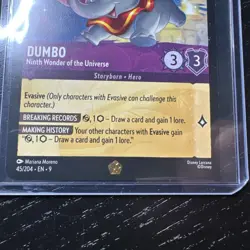 Dumbo Ninth Wonder of the Universe 45/204 Fabled Disney Lorcana Mint Legendary - Image 5