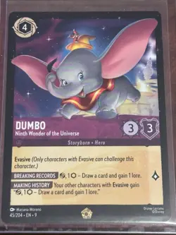 Dumbo Ninth Wonder of the Universe 45/204 Fabled Disney Lorcana Mint Legendary - Image 1