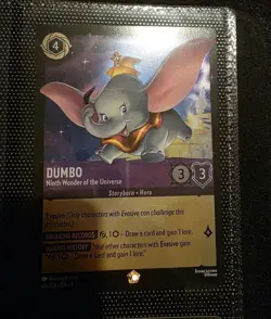 Disney Lorcana Dumbo Ninth Wonder Of The Universe Legendary Foil 45/204 Fabled - Image 1