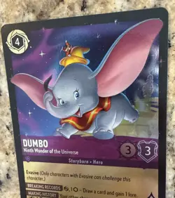 Disney Lorcana Fabled Dumbo Ninth Wonder of the Universe Foil 45/204 Legendary - Image 2