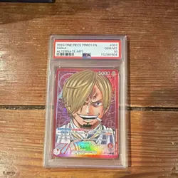 Sanji PRB01-001 Alternate Art Foil Leader Premium Booster PSA 10 - Image 1