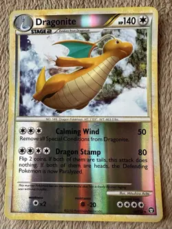 2010 Pokemon TCG HGSS Triumphant Dragonite Reverse Holo 18/102 LP/MP - Image 1