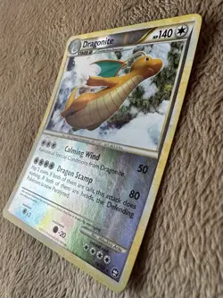 2010 Pokemon TCG HGSS Triumphant Dragonite Reverse Holo 18/102 LP/MP - Image 2