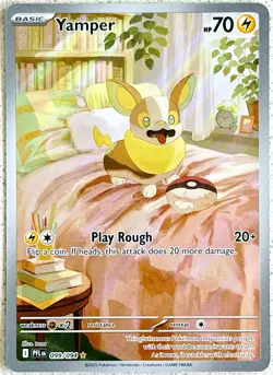099/094 Yamper 99/94 Illustration Rare Phantasmal Flames Pokemon TCG English NM - Image 1