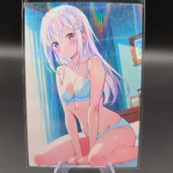 Emilia Re Zero Anime Waifu Card Doujin ACG Goddess Holo - Image 2