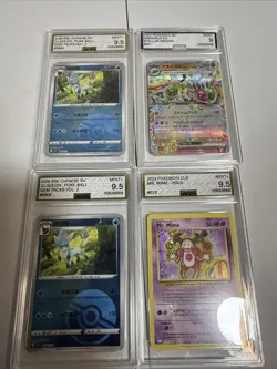 AGS Graded Pokemon Card Lot Of 4 Cards (2)Glaceon Master Bal,Mr.Mime,Greninja EX - Image 1