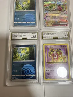 AGS Graded Pokemon Card Lot Of 4 Cards (2)Glaceon Master Bal,Mr.Mime,Greninja EX - Image 3