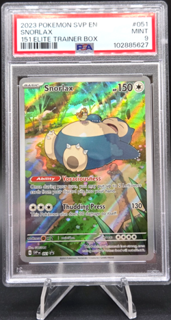 Pokemon PSA 9 Snorlax 051 Sv: Scarlet & Violet Promo Cards Holo MINT - Image 1
