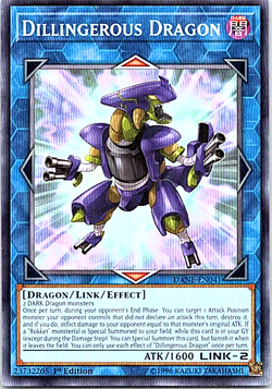 Dillingerous Dragon DANE-EN041 Yu-Gi-Oh! Card Light Play 1st Edition - Image 1