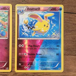 Azumarill 77/114 Marill 76/114 NM Reverse Holo 2016 Pokemon XY Steam Siege Card - Image 2