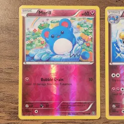 Azumarill 77/114 Marill 76/114 NM Reverse Holo 2016 Pokemon XY Steam Siege Card - Image 3