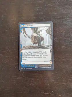 Polluted Delta Zendikar Rising Expeditions Regular Card, Near Mint Condition - Image 1