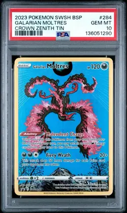 PSA 10 Galarian Moltres SWSH284 SWSH: Sword & Shield Promo Cards Holo - Image 1