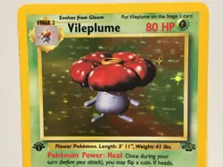 1st Edition Holo Vileplume Card - Ungraded NM - Jungle 15/64 Wizards WOTC 1999 - Image 2