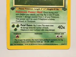 1st Edition Holo Vileplume Card - Ungraded NM - Jungle 15/64 Wizards WOTC 1999 - Image 4