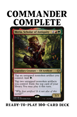 Meria, Scholar of Antiquity ARTIFACT ENGINE Magic MTG Custom Commander Deck - Image 1