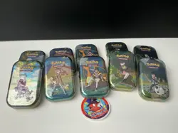 Lot of 10 Tins - Pokemon TCG Crown Zenith Mini Tins 2 Art Sets - Factory Sealed - Image 1