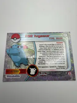 2000 Topps Chrome Pokemon TV Animation Foil #02 Ivysaur - Image 3