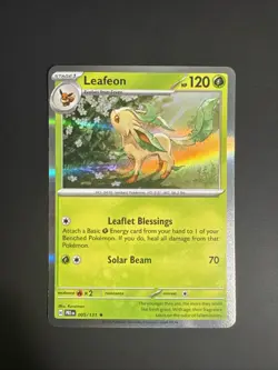 Pokemon TCG Leafeon Holo Rare SV: Prismatic Evolutions 005/131 Pokemon TCG NM - Image 1